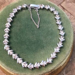 Clear crystal tennis bracelet